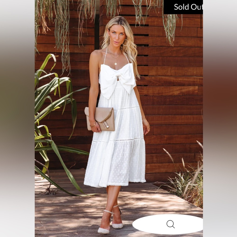 VICI White Bow Dress